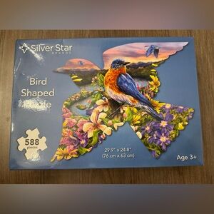 Bird Shaped Puzzle - Blue and Orange